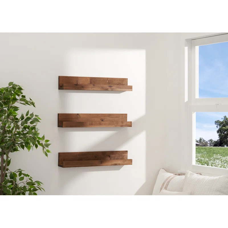 3 Piece Alder Floating Shelf (Set of 3) | Wayfair North America