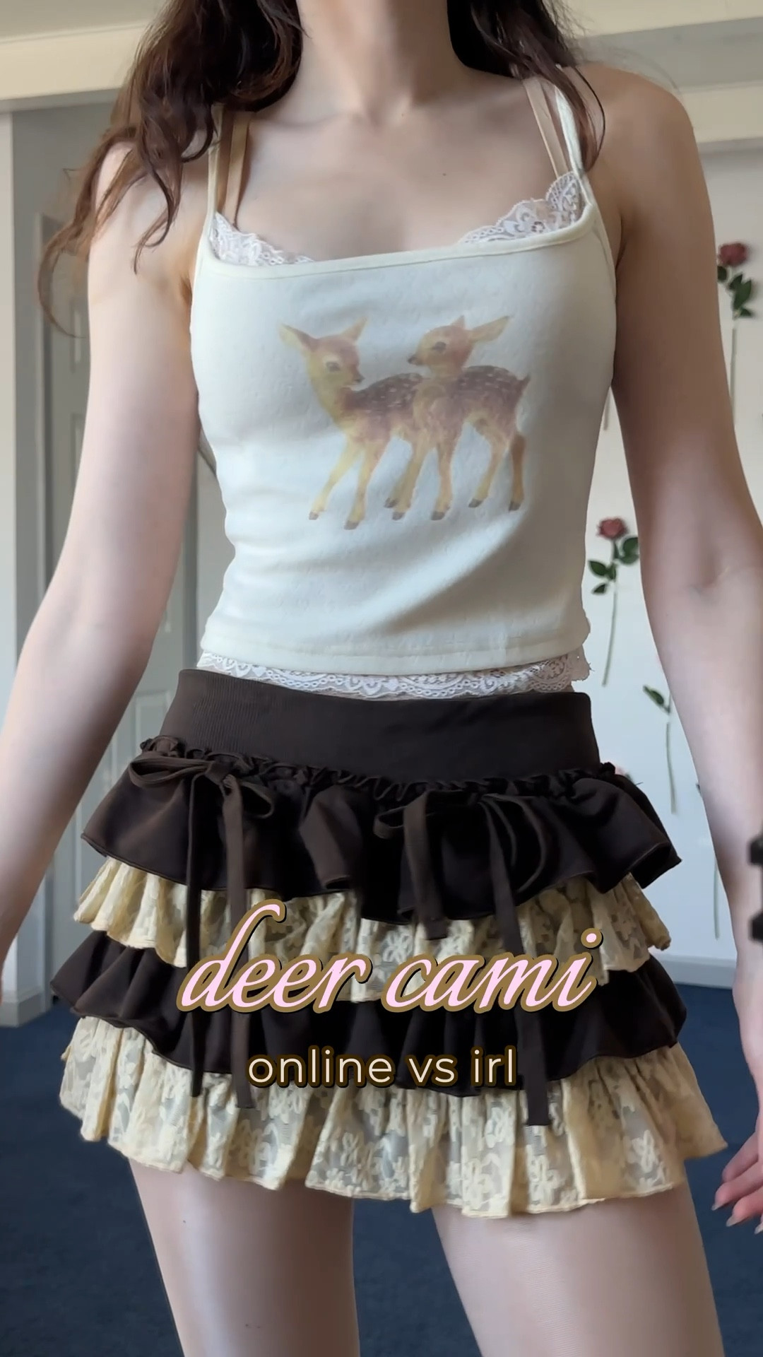 @shopcider (c0de WELLERMEGS15 ) ngl sometimes I style things differently online vs irl - mainly bc it’s still kinda cold here 💀 obsessed w/ this deer cami though, so cute for spring! 🦌🌷

#springfashion #pinterestaesthetic #springoutfits #coquetteaesthetic #outfitinspo 

#LTKgrwm #LTKSeasonal #LTKootd