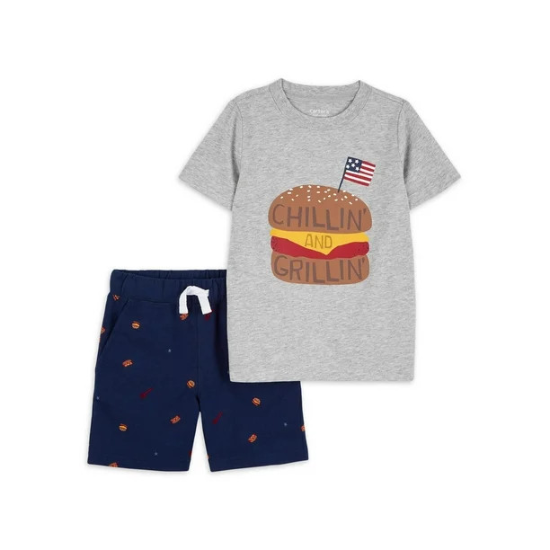 Carter's Child of Mine Toddler Boy Patriotic Outfit Set, 2-Piece, Sizes 12M-5T - Walmart.com | Walmart (US)