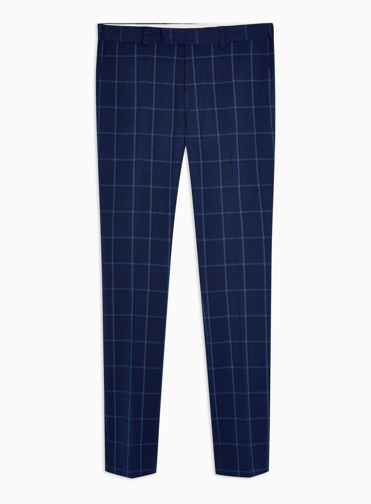 Navy Super Skinny Fit Windowpane Check Suit Pants | Topman US