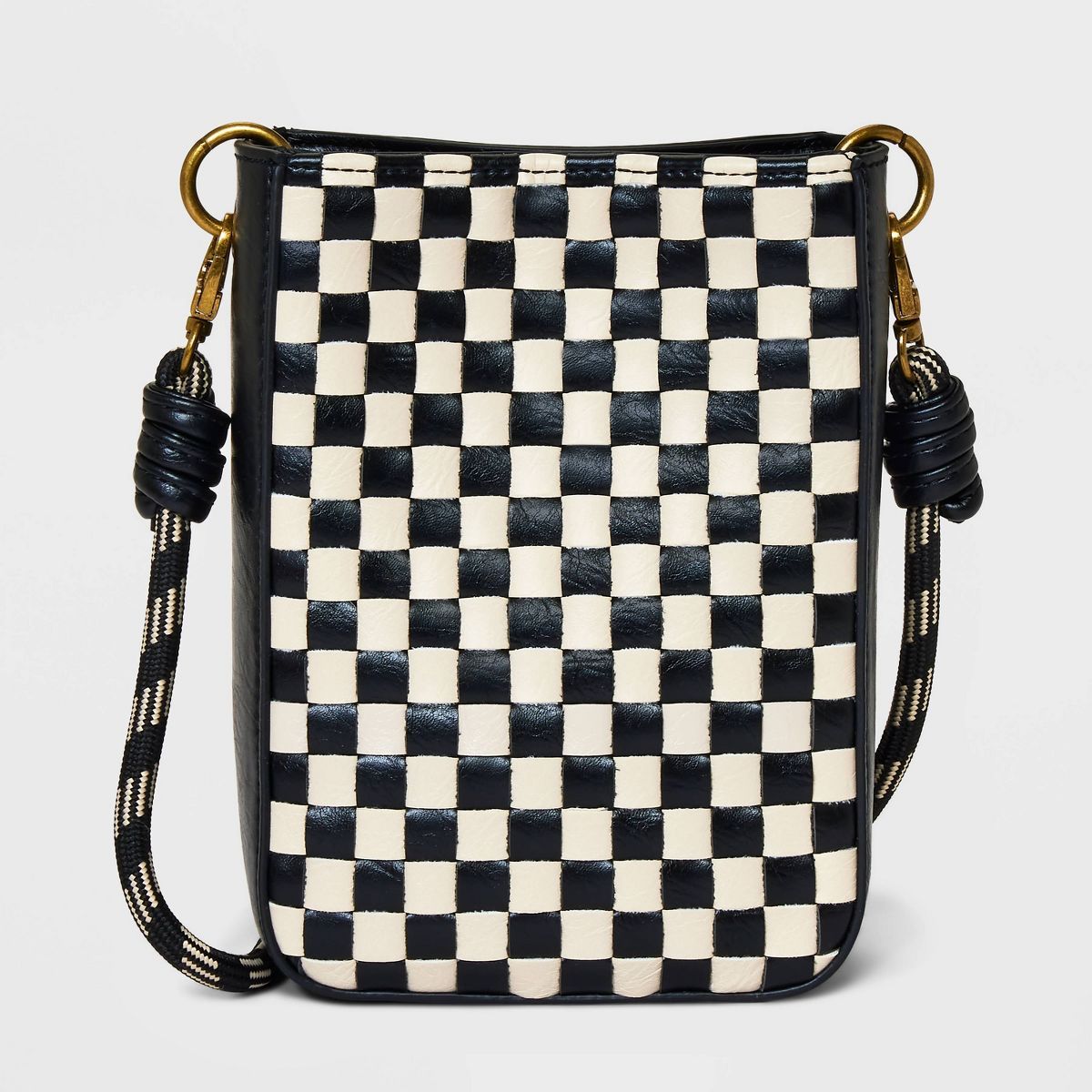 Check Print Phone Crossbody Bag - Universal Thread™ Black | Target