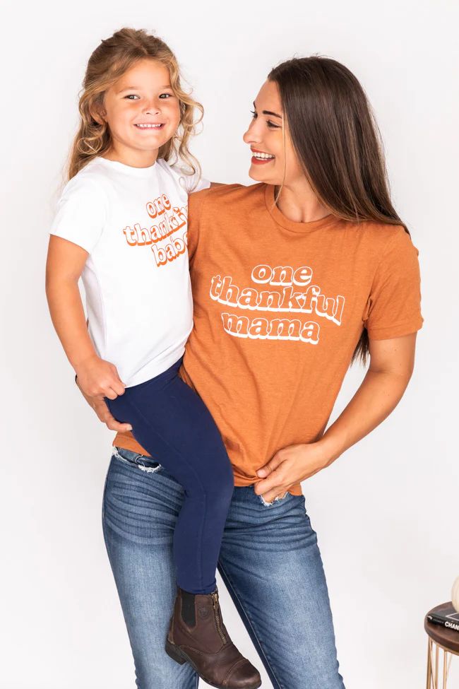 Kids One Thankful Babe White Graphic Tee | The Pink Lily Boutique