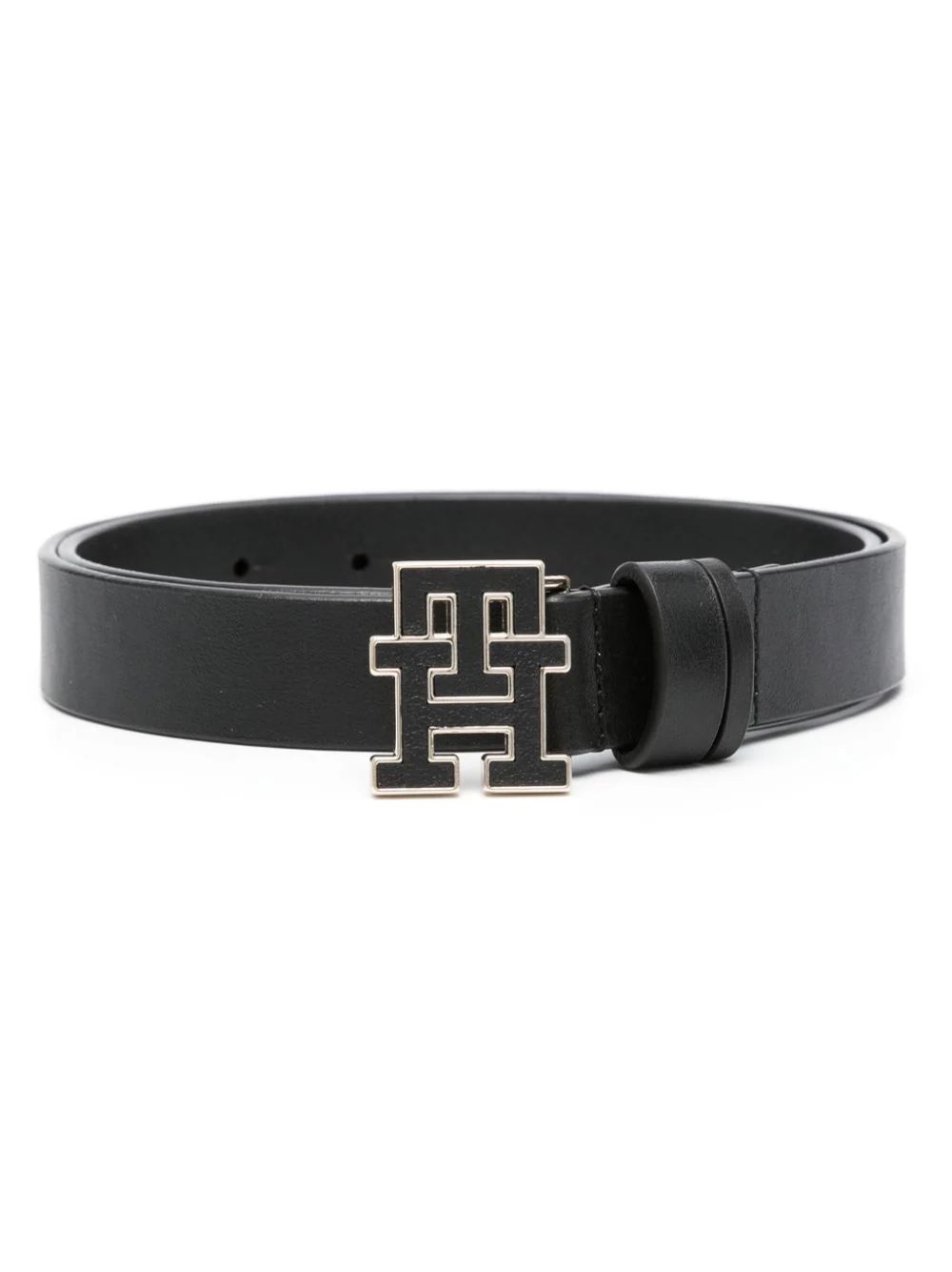 Tommy Hilfiger monogram-buckle Leather Belt - Farfetch | Farfetch Global