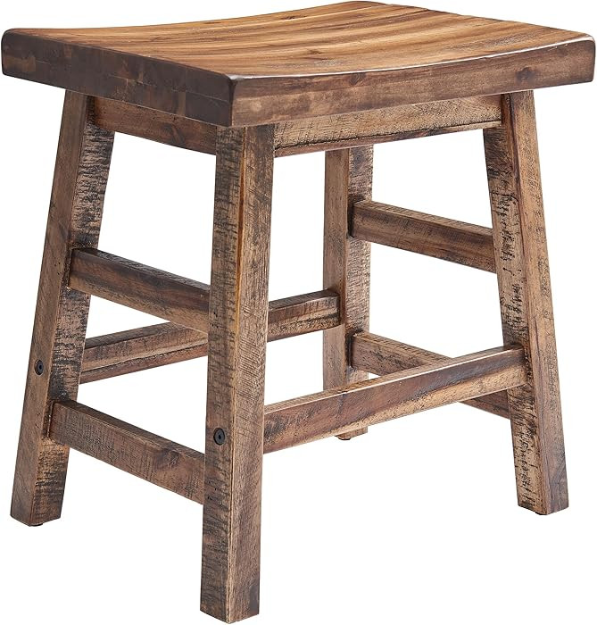 Alaterre Furniture Durango 20-Inch Tall Industrial Wood Dining Stool - Table or Extra Seat - Uniq... | Amazon (US)