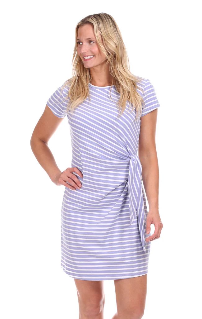 Lexi Dress in Lavender Stripe | Duffield Lane