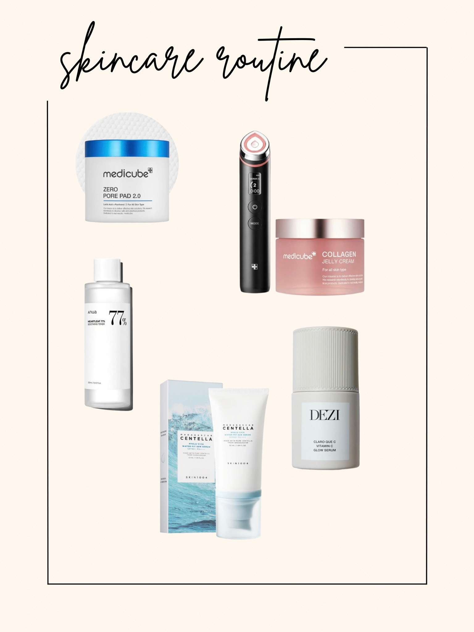My current morning skincare routine with some of my favorite Korean skincare products 