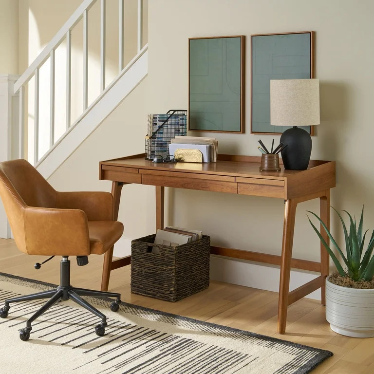 Better Homes & Gardens Greyson Writing Desk, for Adults and Teens, Acorn Finish | Walmart (US)