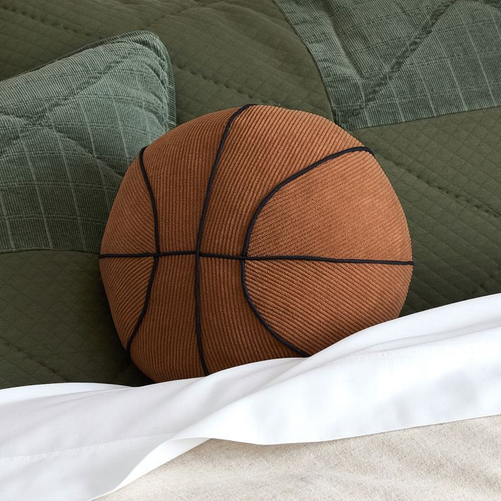 Basketball Shaped Pillow, Shaped, Brown | Pottery Barn Teen