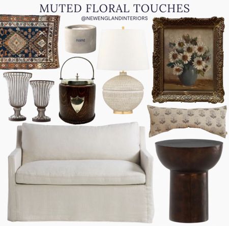 New England Interiors • Muted Floral Tones • Chair, Side Table, Antique Wall Art, Runner Rug, Ice Bucket, Lighting, Candle, Accents & Decor. 🖼️🌻

TO SHOP: Click the link in bio or copy and paste the link in web browser 

#newengland #floral #antique #vintage #homeinspo #colonial #interiordesign

#LTKhome #LTKFind