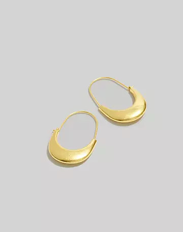Puffed Oval Hoop Earrings | Madewell