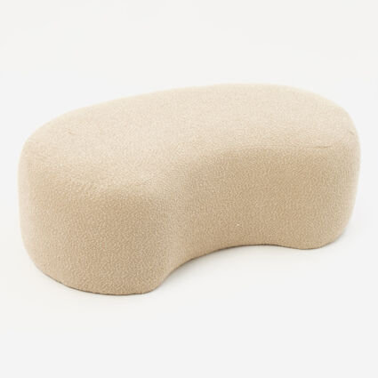 Beige Boucle Bench | TK Maxx