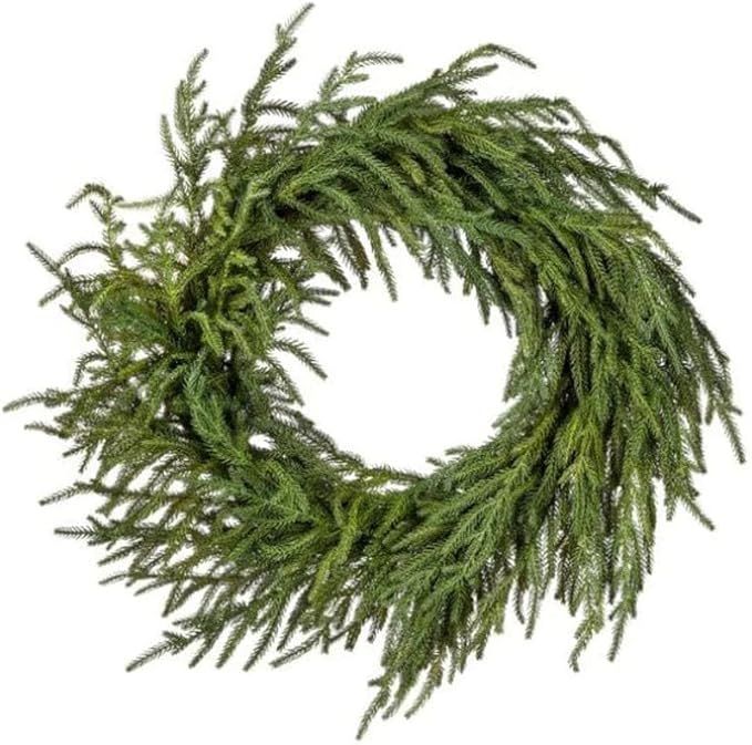 Afloral Real Touch Norfolk Pine Wreath - 24" | Amazon (US)