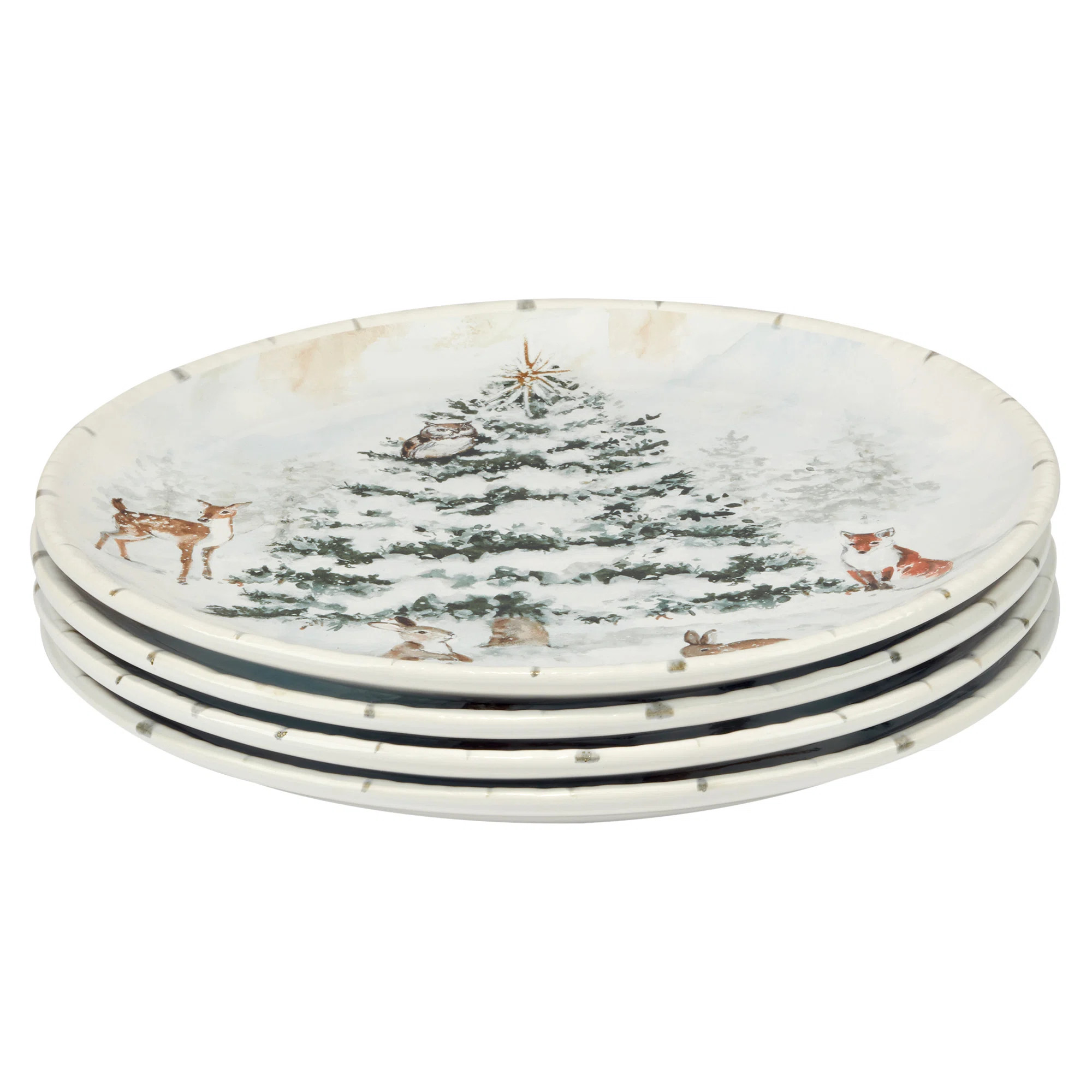 Winter's Frost Set of 4 Dinner Plates (Set of 4) | Wayfair North America