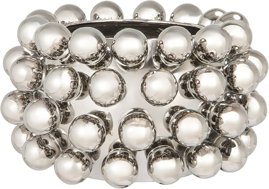 Bloomingville Stoneware Planter with Balls, Chrome Finish | Amazon (US)
