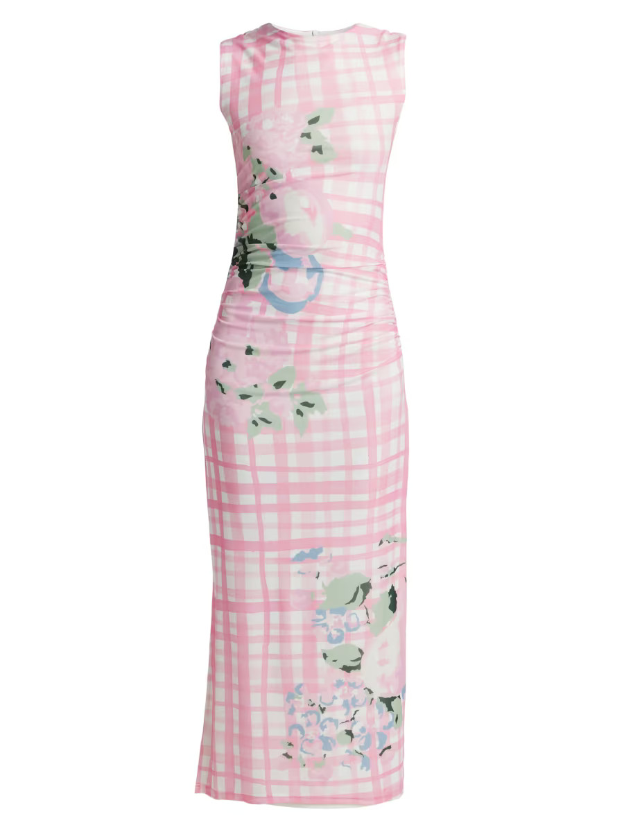 Ariel Floral Check Maxi Dress | Saks Fifth Avenue