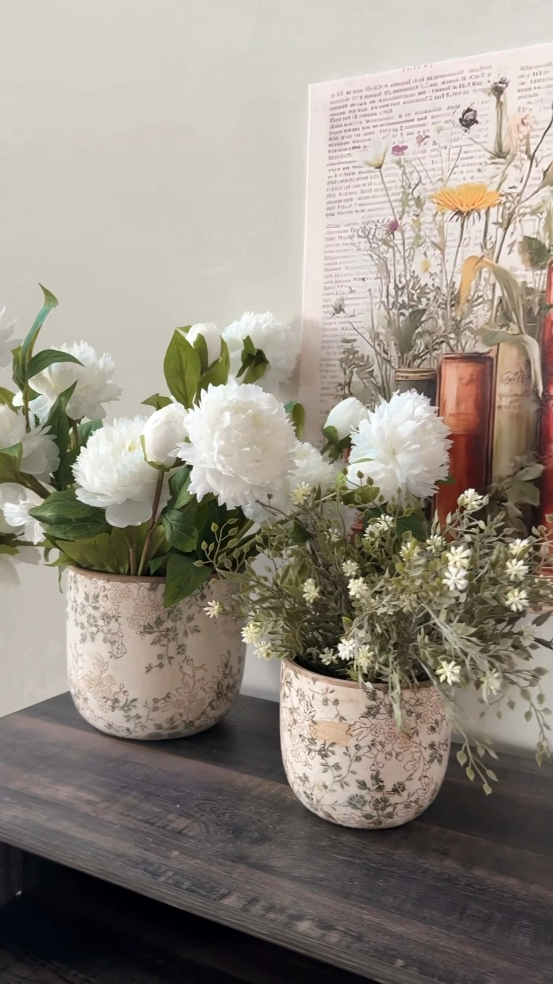 Save 10% on these gorgeous peonies, floral pots, and cream buds and sage bush stems from MJ Home with code 10CAROLINA

#LTKSeasonal #LTKSpringSale #LTKSaleAlert