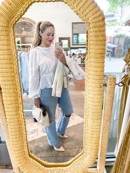 Simple spring outfit
Thin cotton blouse on SALE: Wearing a (L) in the top | size 10 in the jeans: I’m 5’5 (regular length)

#LTKFind #LTKSeasonal #LTKunder100