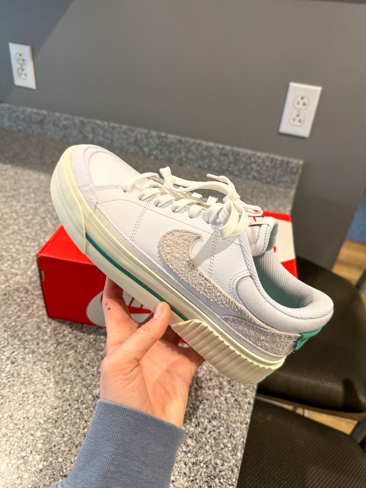 OBSESSED!! 💚🍀🥑 these come in so many colors!! #nike #nikelegacy #nikecourtlegacylift #platformsneakers #womensnikeshoes #womensnike #insale #salealert #nikeonsale  

#LTKstyletip #LTKsalealert #LTKfindsunder100