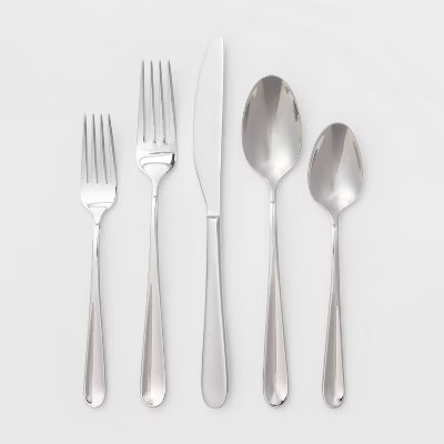 20pc Stainless Steel Ashburn Scoop Silverware Set - Threshold™ | Target