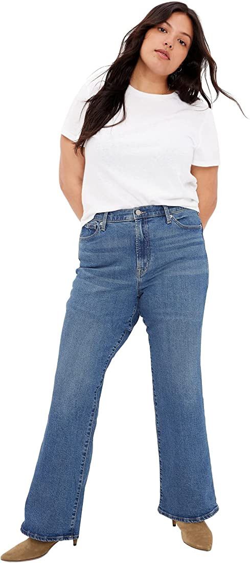 GAP Women's High Rise Flare Denim Jeans | Amazon (US)
