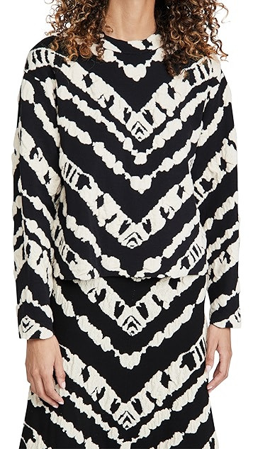 Animal Jacquard Cropped Pullover | Shopbop