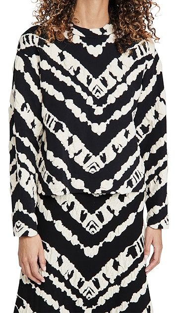 Animal Jacquard Cropped Pullover | Shopbop