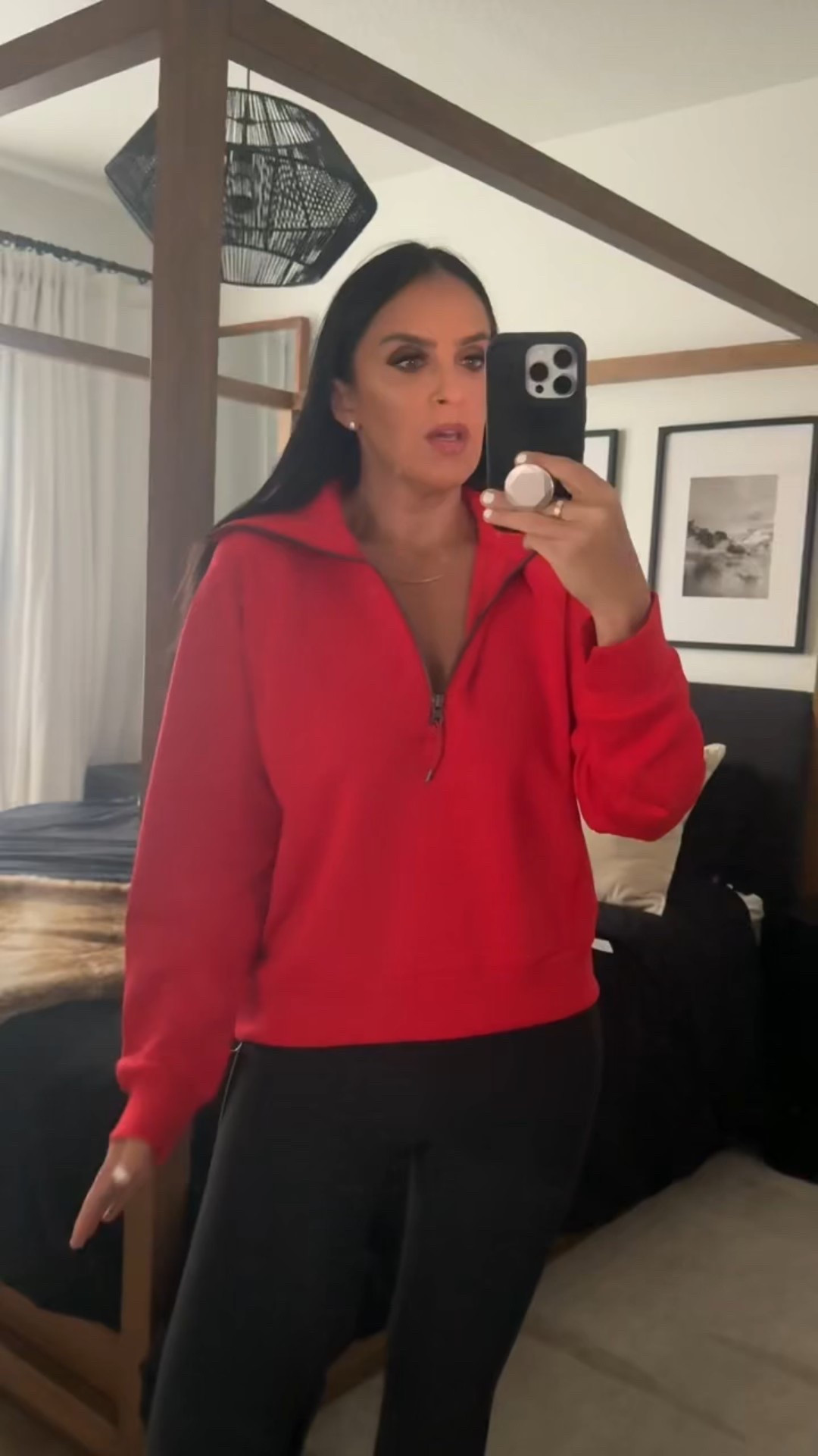 Spanx Black Friday Sale: now 30% off site-wide. SPANX AirEssentials® Half Zip wearing size medium. Spanx Booty Boost Leggings. 