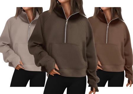 I love this casual half zip pullover - I have it in pink and I think I love it even more in neutrals 

#LTKfindsunder50 #LTKstyletip #LTKSeasonal