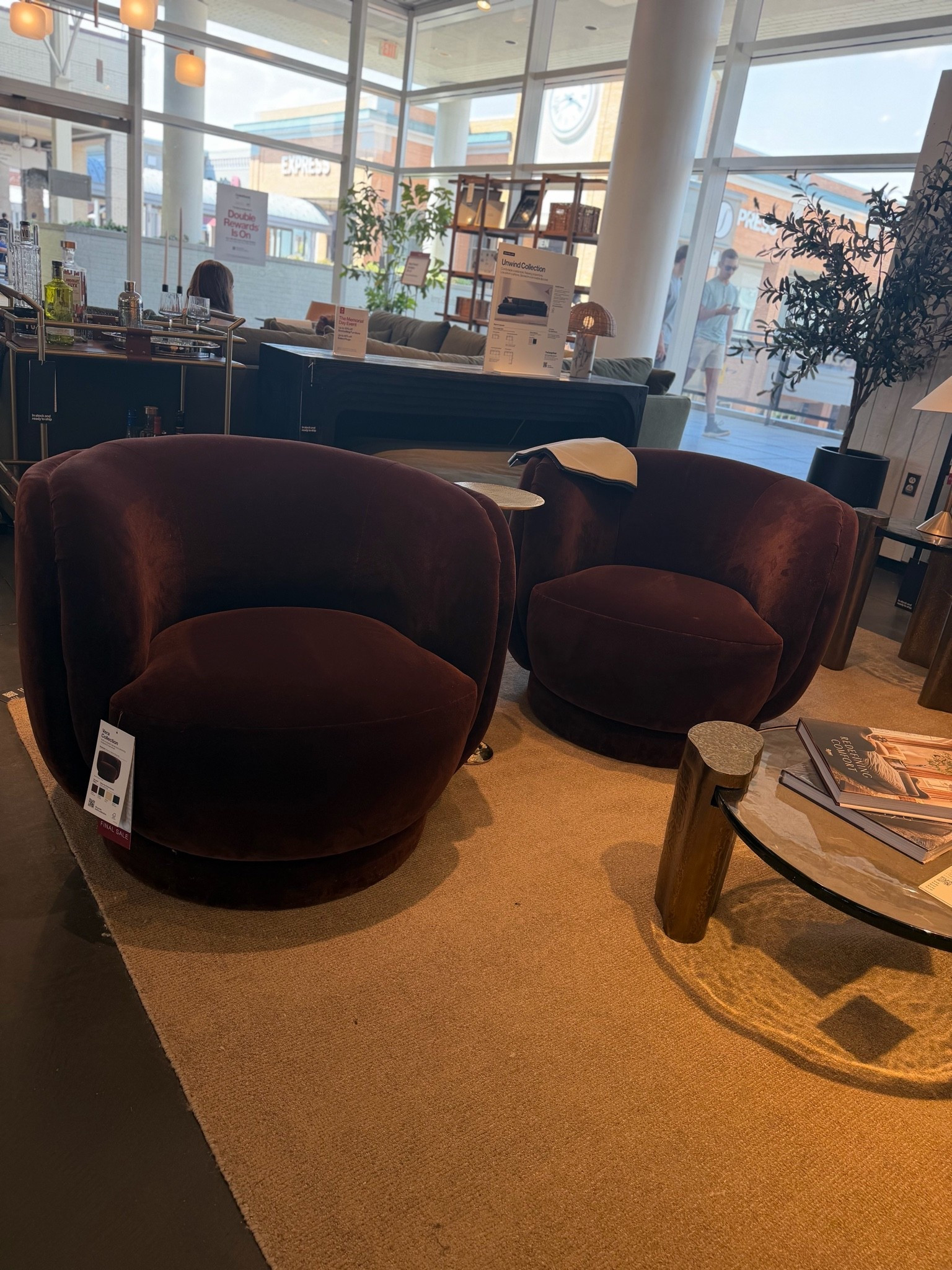Completely obsessed with these sculptural velvet chairs 🤎 The rich burgundy tone feels so elevated and timeless.

#LTKU #LTKHome