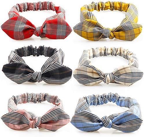 6 Pcs Hogoo Bow Headbands Vintage Boho Bandana Headband Elastic Fabric Hairbands Knotted Printed ... | Amazon (US)