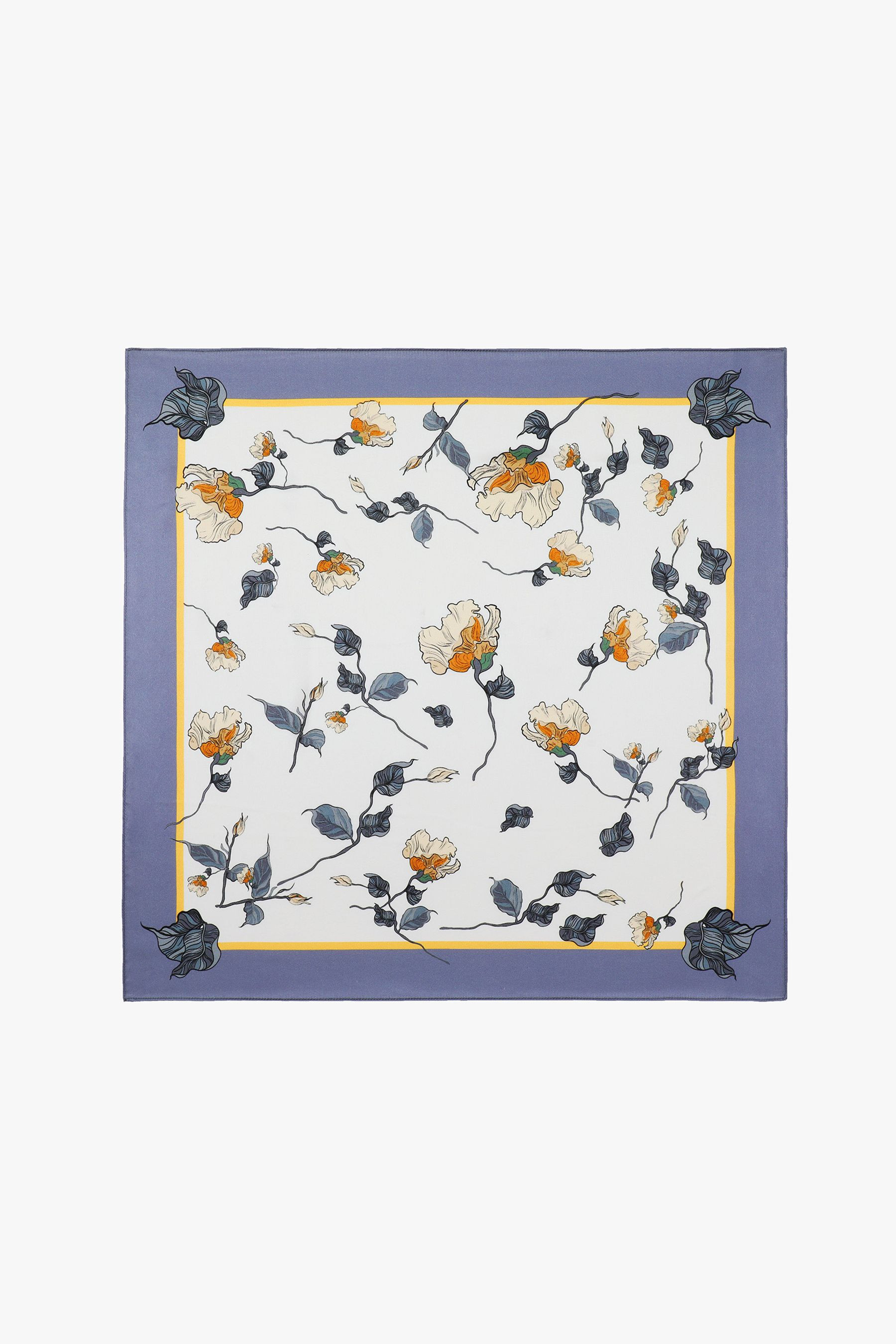 Chic Floral Square Silk Scarf | LilySilk