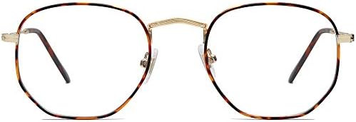 SOJOS Small Blue Light Blocking Glasses Hexagonal Eyeglasses Frame Anti Blue Ray Glasses One and ... | Amazon (US)