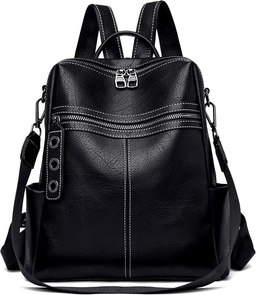 Maxoner Backpack Purse for Women Fashion Genuine Leather Convertible Shoulder Handbag Travel Bag ... | Amazon (US)