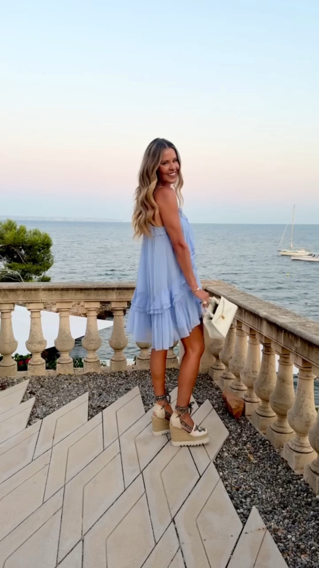 This blue @anthropologie dress was perfect for a date night dinner by the sea 🩵#anthropartner 

#LTKStyleTip