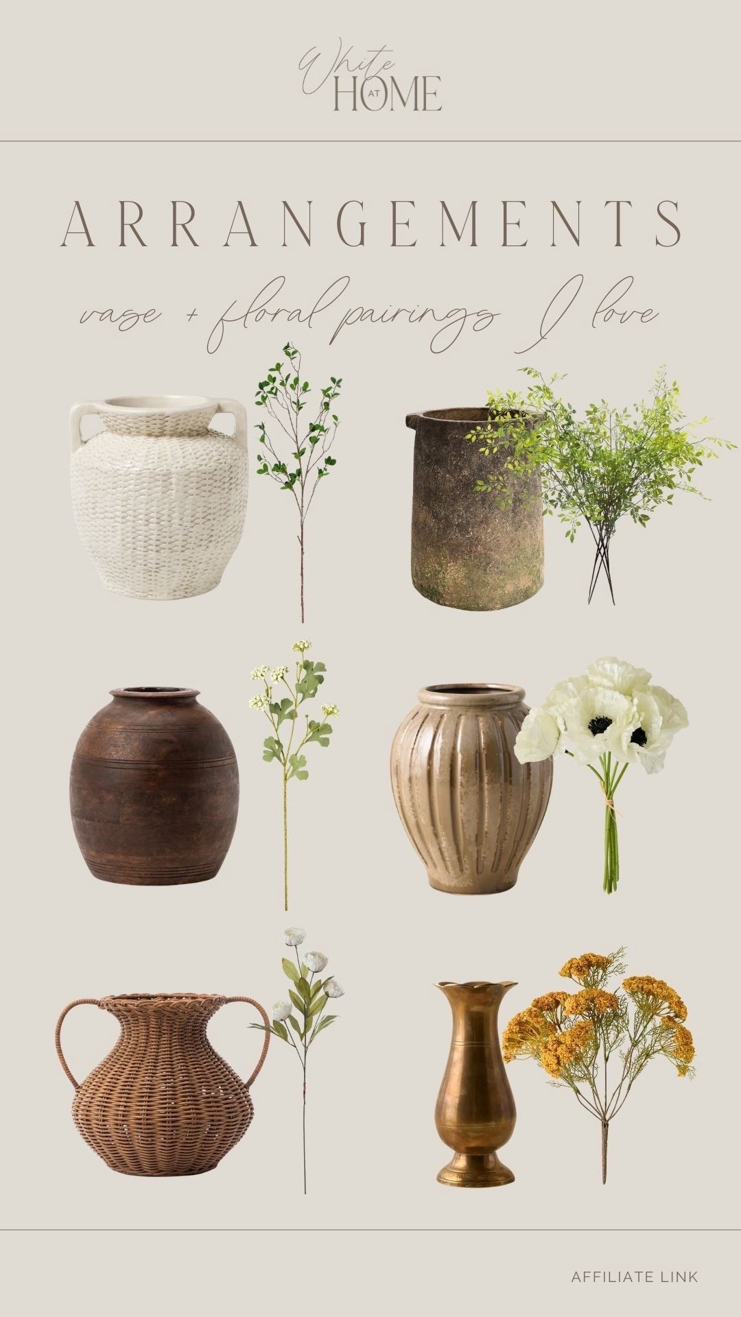 Vase and floral pairings I am living right now! I have most of these styled throughout my home, and they add the perfect amount of texture and color during these transitional months! 

#LTKSaleAlert #LTKHome