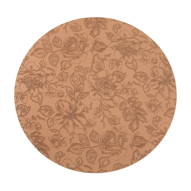 The Pioneer Woman Faux Leather Placemat, Brown, 15" Round | Walmart (US)
