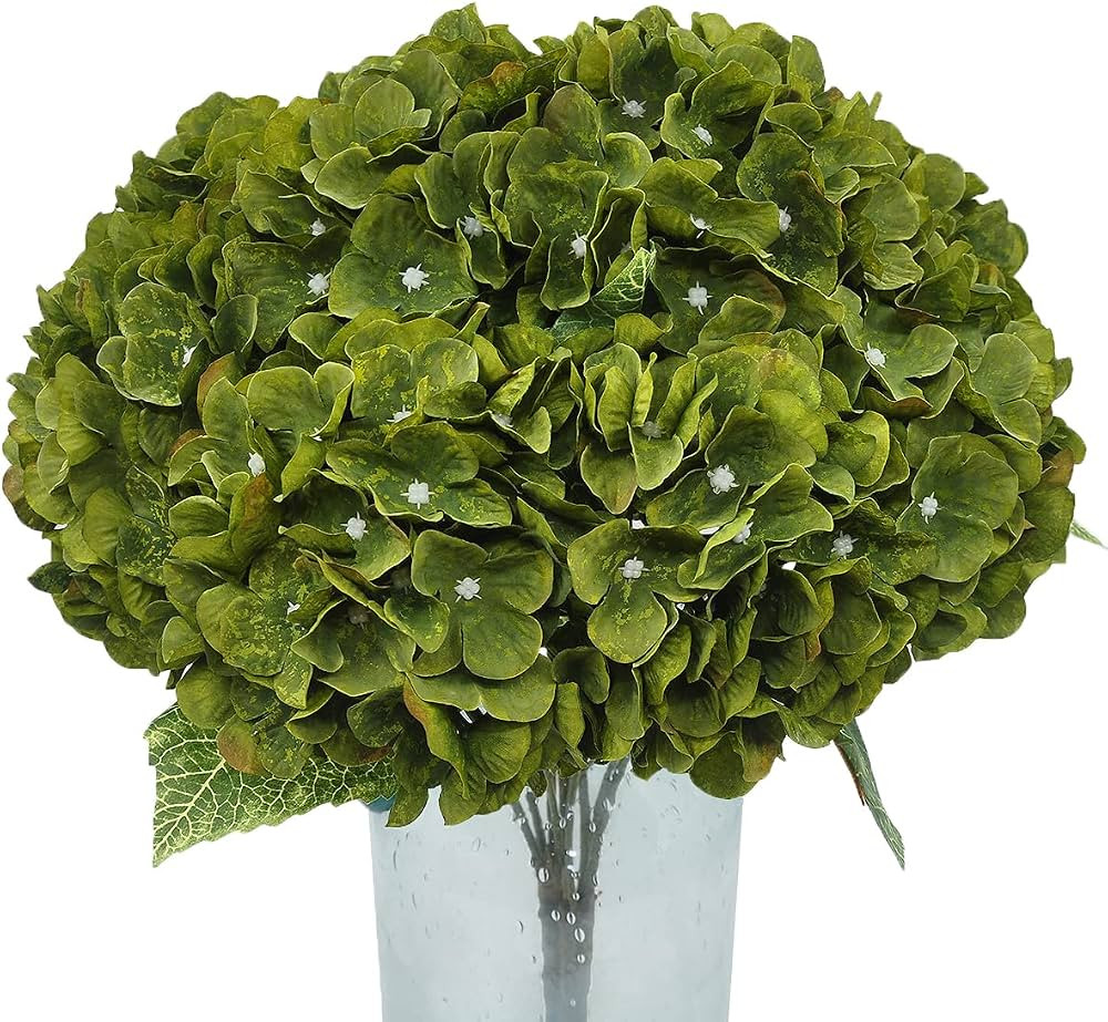 2Bouquets Artificial Fake Flowers Plants Silk Hydrangea Arrangements Wedding Bouquets Decorations... | Amazon (US)