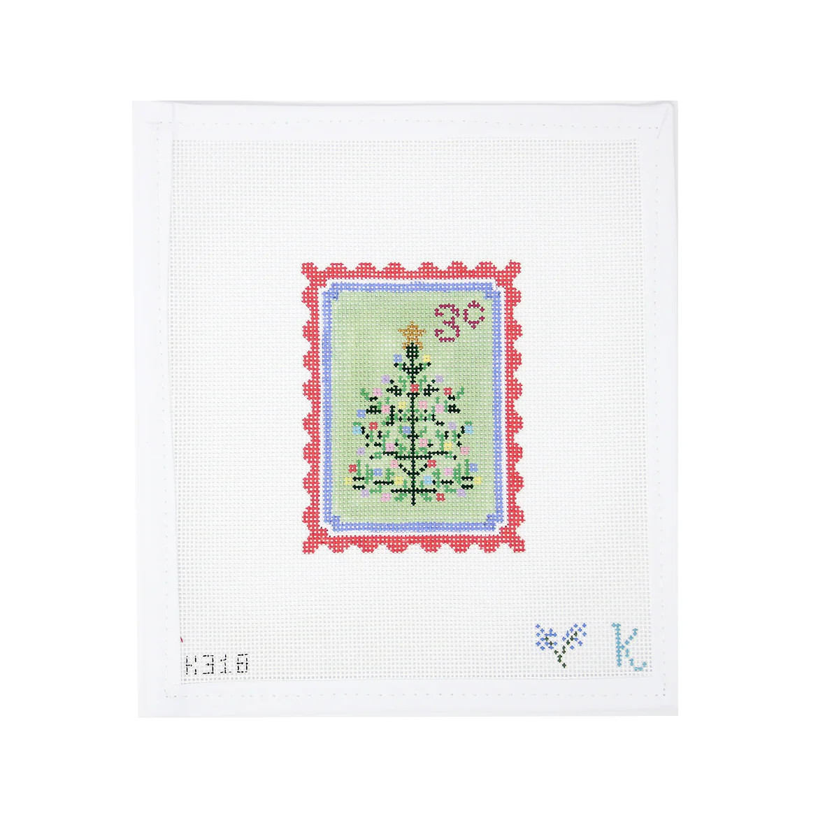 Holiday Stamps - Tree | Greystone Needlepoint