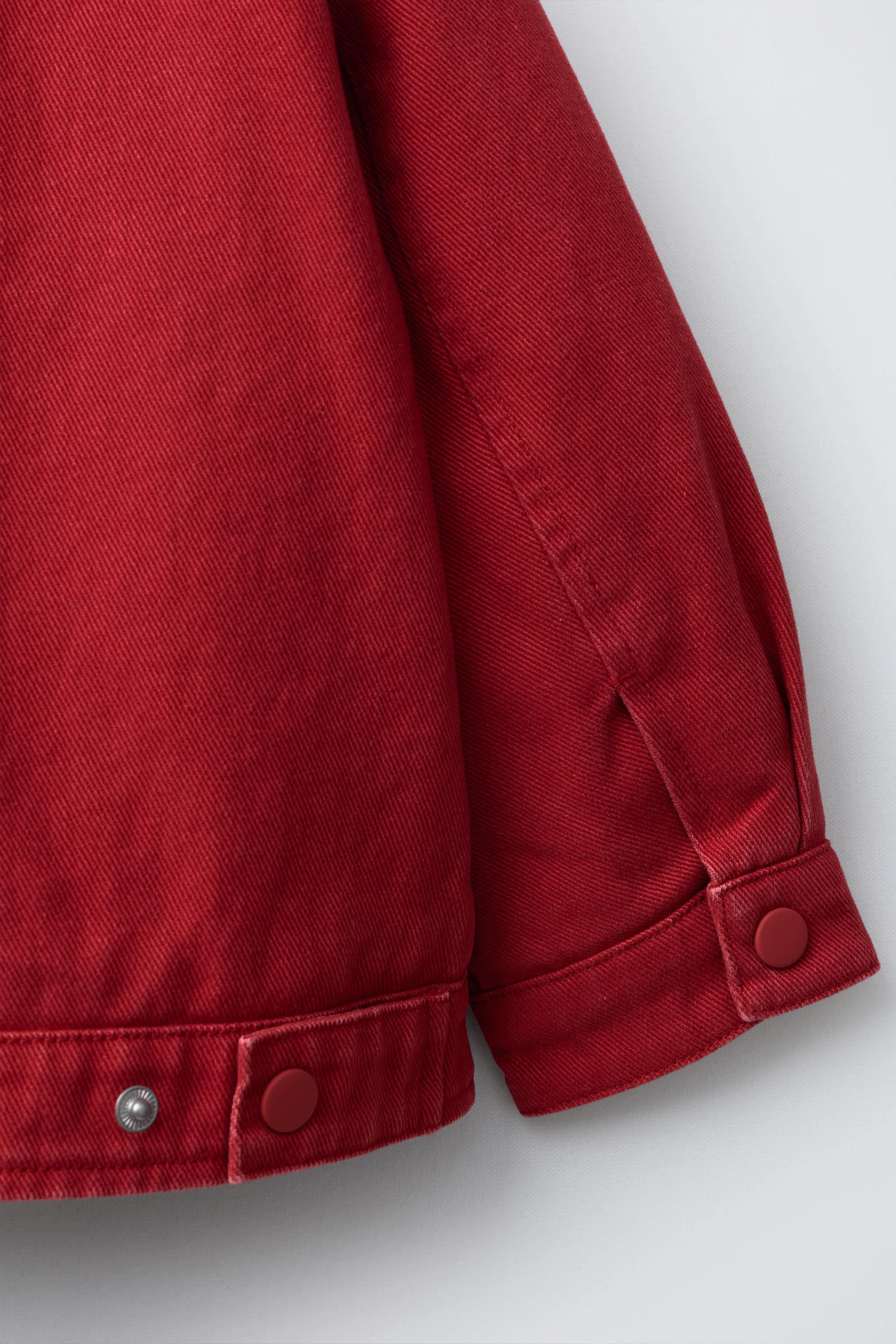 CONTRAST COLLAR PATCH JACKET | Zara US