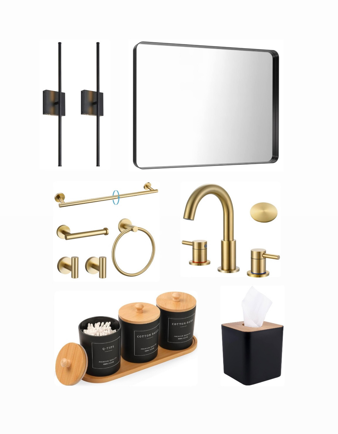 2025 Bathroom Accents. 

Black and Gold accents. Bathroom upgrades. LTK Home. LTK Finds. Amazon Home. Amazon Finds. Bathroom accents. 

#LTKHome
