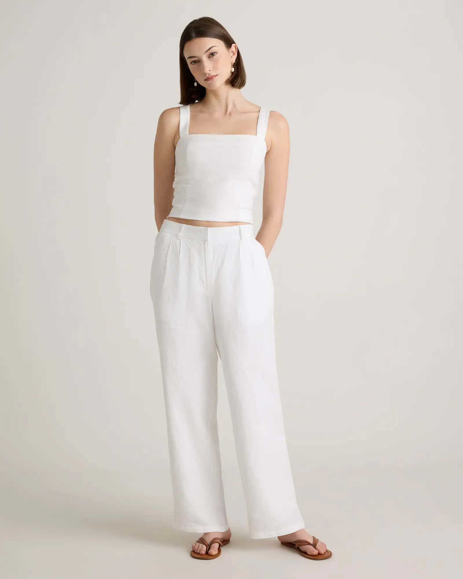 100% European Linen Pleated Trouser | Quince