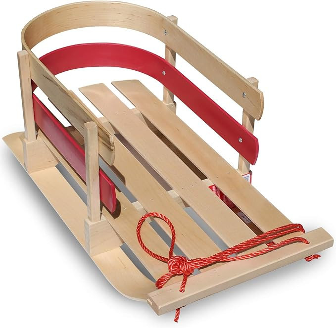 Flexible Flyer Baby Pull Sled. Wood Toddler to-Boggan. Wooden Sleigh for Kids | Amazon (US)