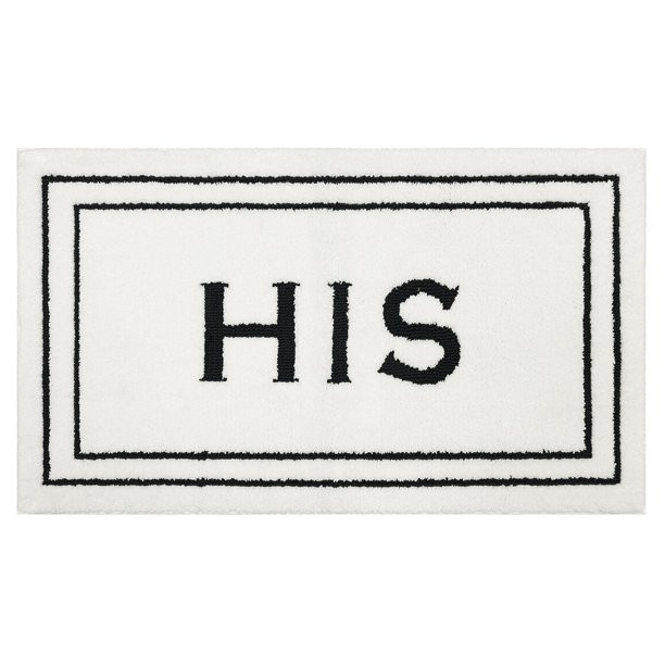 Mohawk Home His, Polyester Bath Mat, White/black 2' x 3' 4" - Walmart.com | Walmart (US)