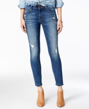 DL1961 Florence Mid Rise Instascuplt Skinny Ripped Jeans | Macys (US)