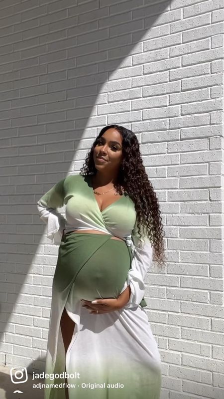 Here’s to #34weekspregnant for the 3rd time 🥰✨ #pregnancy #pregnantfashion #maternity #maternityfashion This two-piece set is not *technically* maternity but who cares! Just ordered a size up & made it happen 🥰 I’m wearing a size L I’m top & bottom! 

#LTKbeauty #LTKbaby #LTKbump