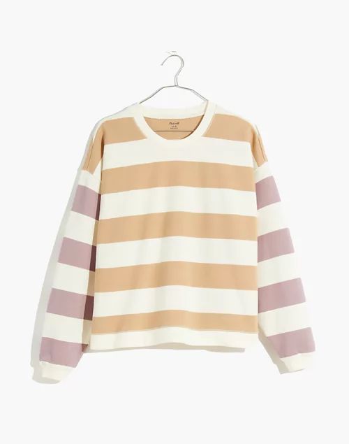 (Re)sourced Cotton Swing Sweatshirt in Stripe | Madewell