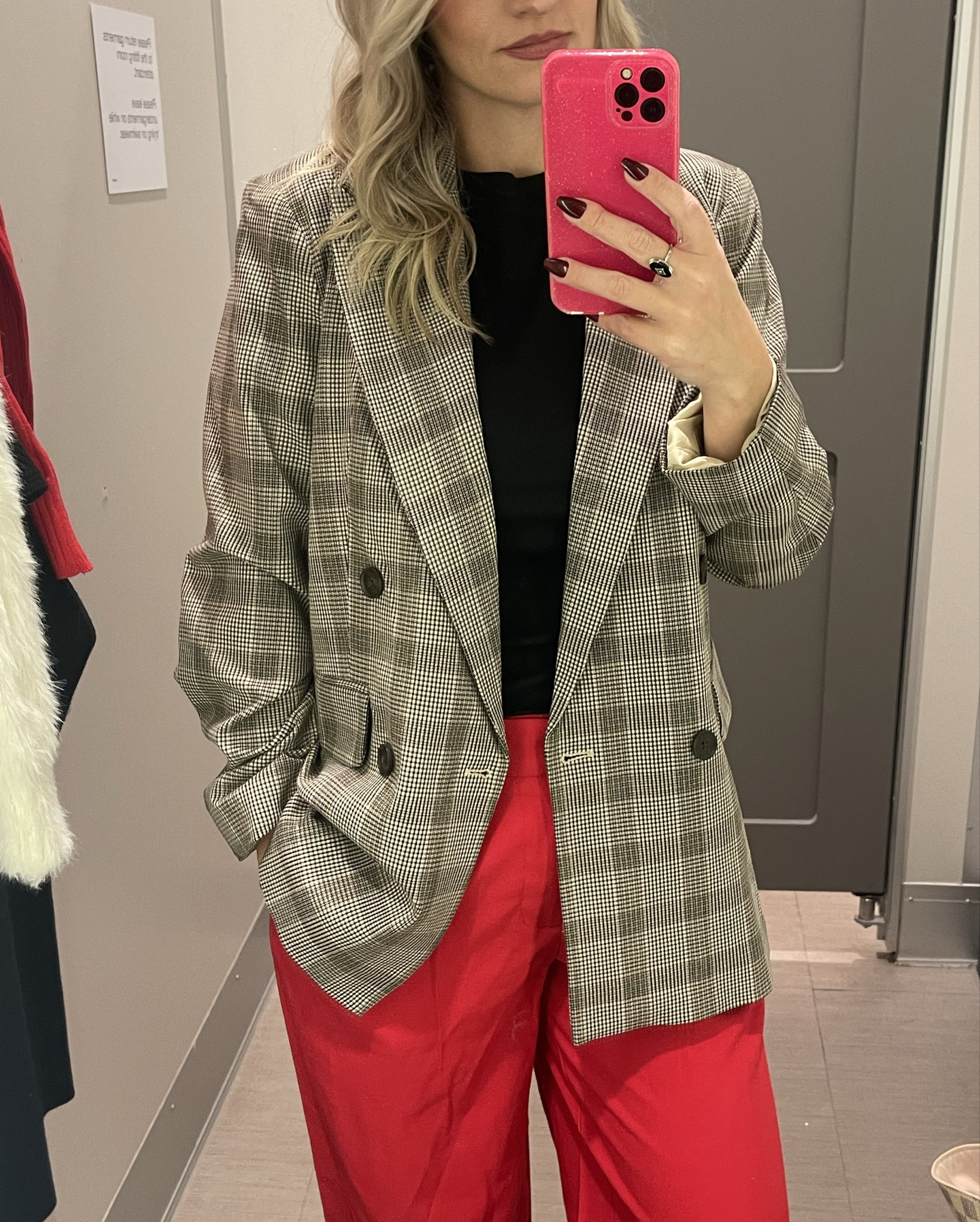 Wearing small in blazer (oversized), medium in shirt, and an 8 in pants  

#LTKMidsize