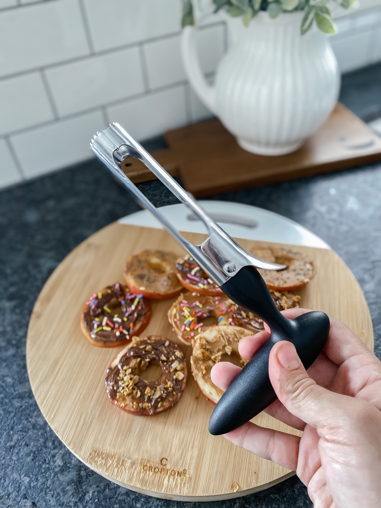 Want to make some yummy apple donuts with your child…or just want to core an apple? This apple corer from Amazon is a kitchen must have! Only $6!

#LTKfamily #LTKFind #LTKhome