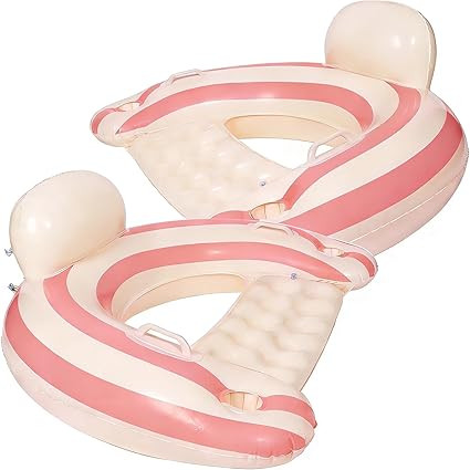 2PCS Pool Swim Ring Inflatable Pool Floats Water Fun Large Adult Swimming Pool Float for Beach La... | Amazon (US)