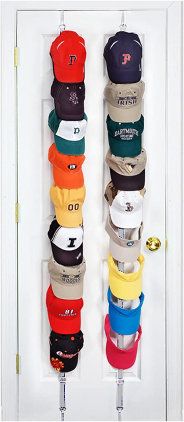 Perfect Curve CapRack18 Over-The-Door Hat Rack and Organizer |Baseball Cap Rack |Hat Rack Stand |... | Amazon (US)